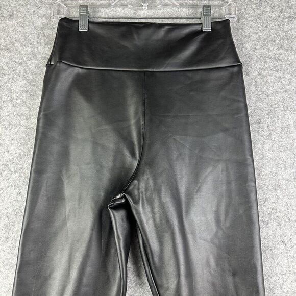 Robert Matthew Faux Leather Pants Womens M Pull On Lined Skinny City Whimsy Goth - Picture 2 of 14